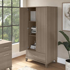 Tall Storage Cabinet with Doors and Drawer