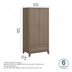 Tall Storage Cabinet with Doors and Drawer