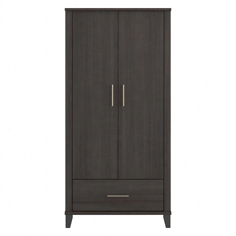 Tall Storage Cabinet with Doors and Drawer