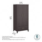 Tall Storage Cabinet with Doors and Drawer
