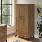 Tall Storage Cabinet with Doors and Drawer