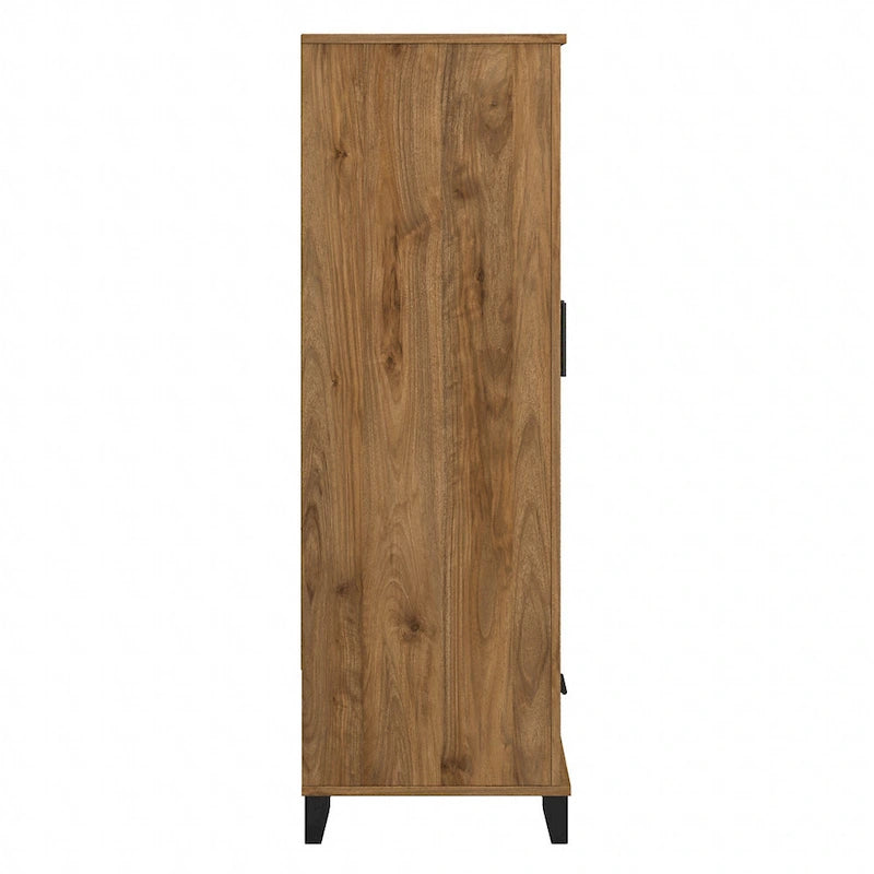 Tall Storage Cabinet with Doors and Drawer