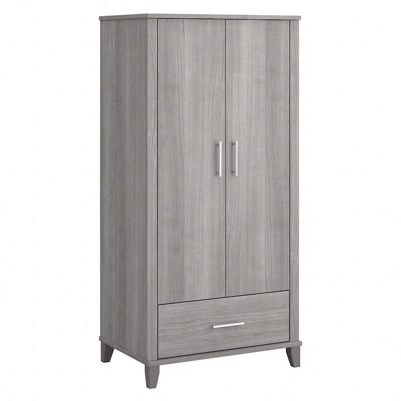 Tall Storage Cabinet with Doors and Drawer