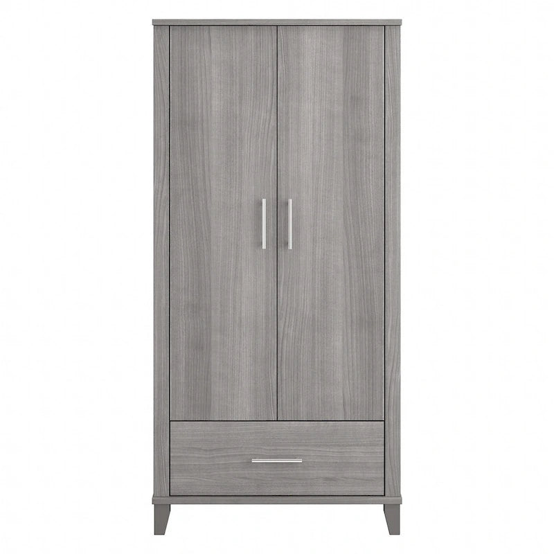 Tall Storage Cabinet with Doors and Drawer
