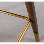 Modern Fabric Bar Stools with Foam-Padded Backrest Seat, Solid Wood Legs, for Kitchen Island Dining Room Living Room