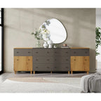 3-in-1 Dresser Chests with 8 Drawers and 2 Doors for Bedroom