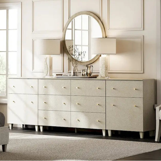 3-in-1 Dresser Chests with 8 Drawers and 2 Doors for Bedroom