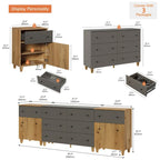 3-in-1 Dresser Chests with 8 Drawers and 2 Doors for Bedroom