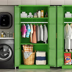 Modern Metal Lockable Wardrobe Armoire Storage Cabinet