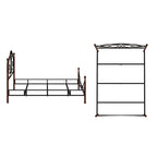 Graceful Scroll Bronze Metal Bed