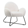 White Sherpa Cozy Accent Chair