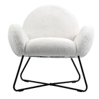 White Sherpa Cozy Accent Chair