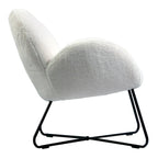 White Sherpa Cozy Accent Chair