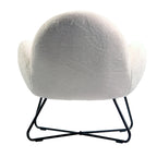 White Sherpa Cozy Accent Chair