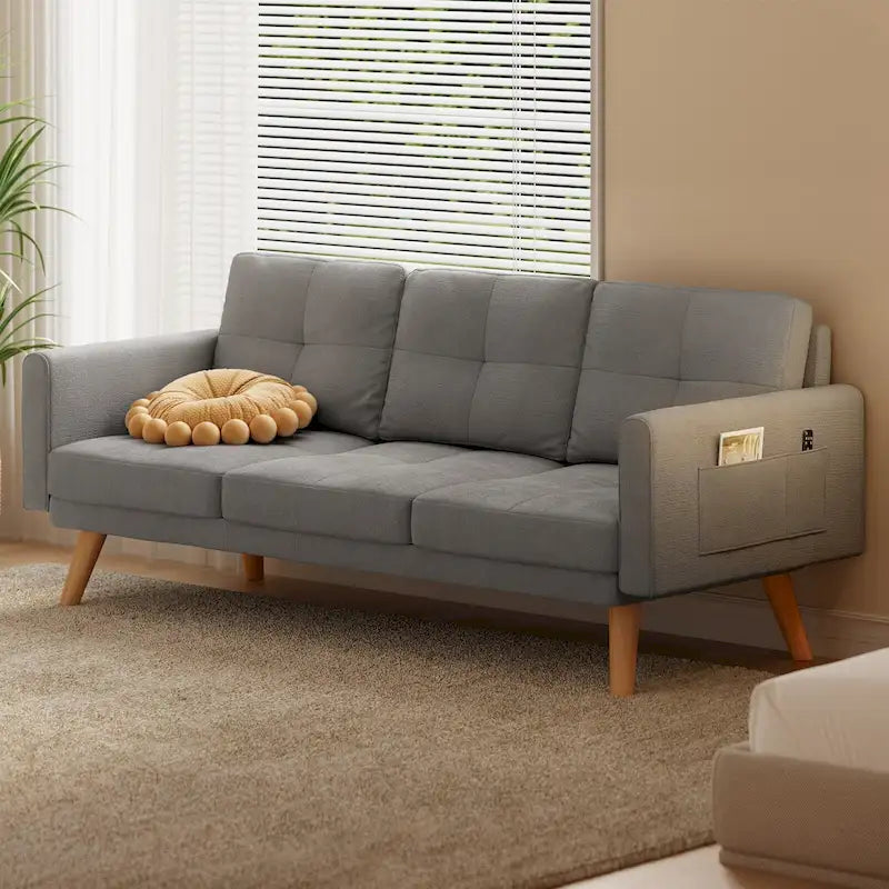 3-Sitzer Schlafsofa, verstellbares Sofa-Bett mit Rückenlehne