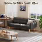 3 Seater Upholstered Living Room Sleeper Sofa, Recliner Sofa Bed with Backrest
