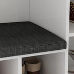 Large Entryway Storage with Hall Tree Shoe Bench and Accent Cabinets