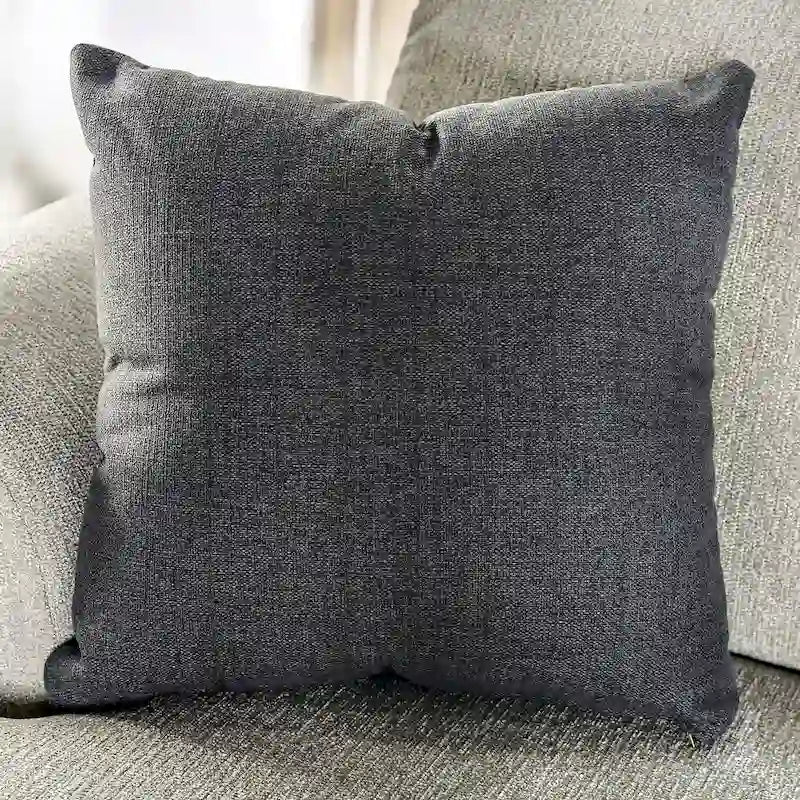 Transitional Beige Chenille Upholstered T-Cushion Sofa