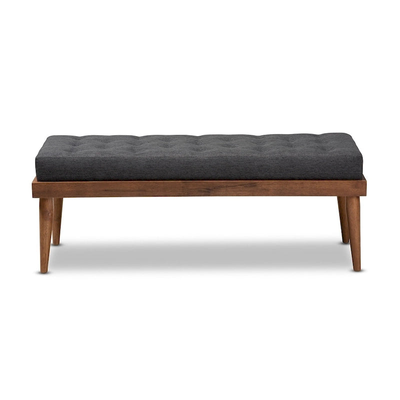Mid-century Fabric Bench