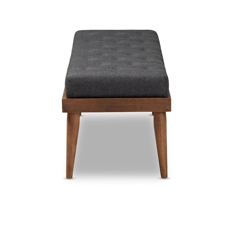 Mid-century Fabric Bench