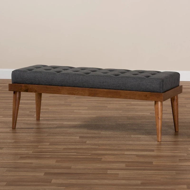 Mid-century Fabric Bench