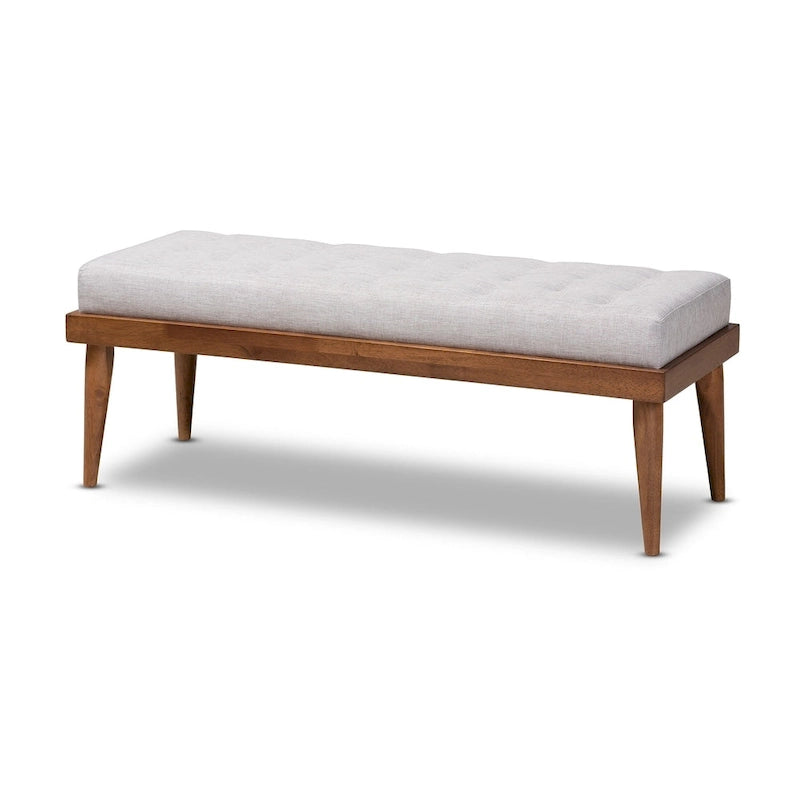 Mid-century Fabric Bench