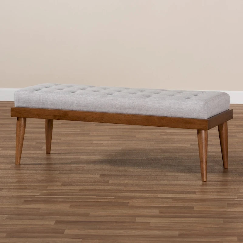 Mid-century Fabric Bench