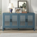 Retro Sideboard with 4 Door Large Storage and Adjustable Shelves - N/A