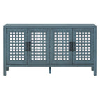 Retro Sideboard with 4 Door Large Storage and Adjustable Shelves - N/A