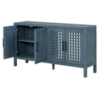 Retro Sideboard with 4 Door Large Storage and Adjustable Shelves - N/A