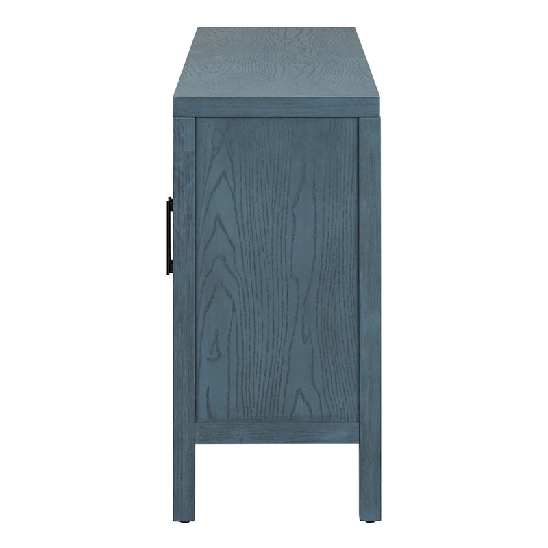 Retro Sideboard with 4 Door Large Storage and Adjustable Shelves - N/A