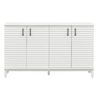 Retro Sideboard with 4 Door Large Storage and Adjustable Shelves - N/A