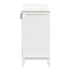 Retro Sideboard with 4 Door Large Storage and Adjustable Shelves - N/A