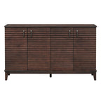 Retro Sideboard with 4 Door Large Storage and Adjustable Shelves - N/A