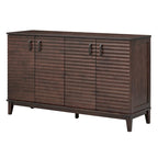 Retro Sideboard with 4 Door Large Storage and Adjustable Shelves - N/A