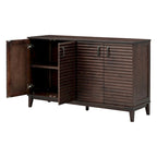 Retro Sideboard with 4 Door Large Storage and Adjustable Shelves - N/A
