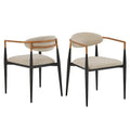 Mid-century Dining Chair with Two-tone Copper & Black Finish