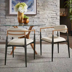 Mid-century Dining Chair with Two-tone Copper & Black Finish