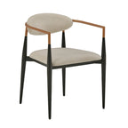 Mid-century Dining Chair with Two-tone Copper & Black Finish