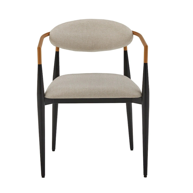 Mid-century Dining Chair with Two-tone Copper & Black Finish