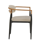 Mid-century Dining Chair with Two-tone Copper & Black Finish
