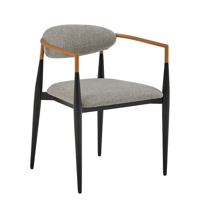 Mid-century Dining Chair with Two-tone Copper & Black Finish