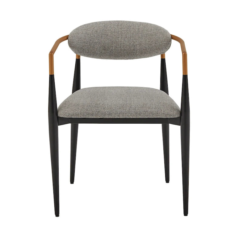 Mid-century Dining Chair with Two-tone Copper & Black Finish