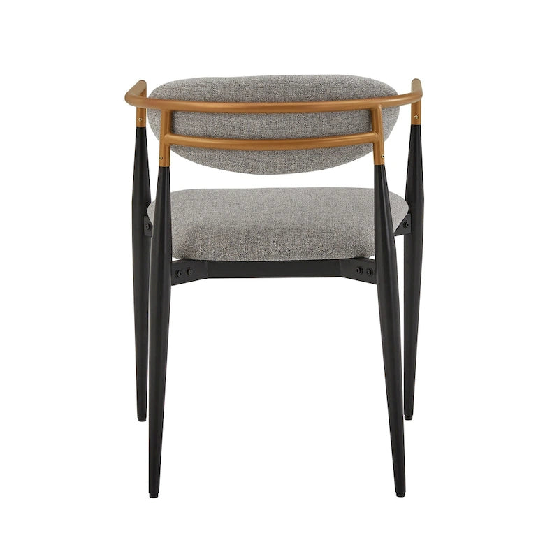 Mid-century Dining Chair with Two-tone Copper & Black Finish