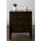 Painted Wood Storage Nightstand With Drawers