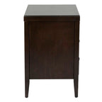 Painted Wood Storage Nightstand With Drawers