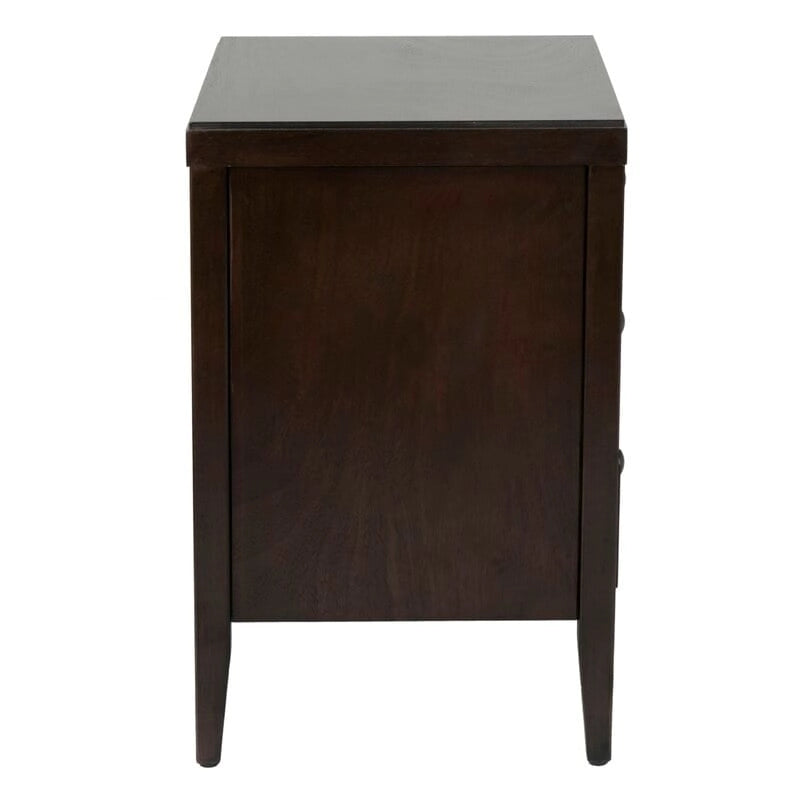 Painted Wood Storage Nightstand With Drawers