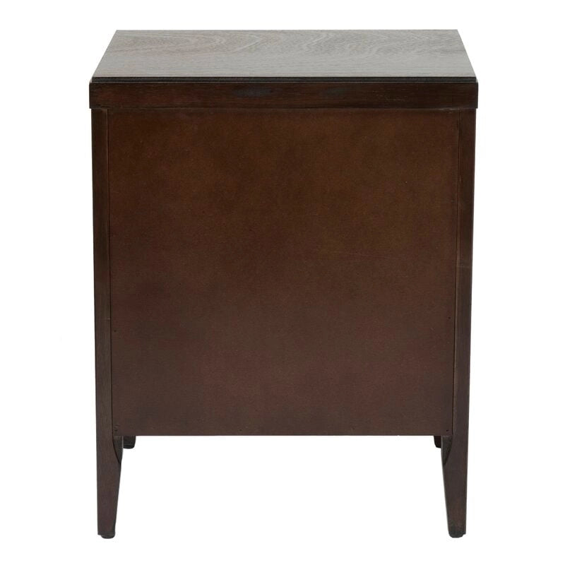 Painted Wood Storage Nightstand With Drawers