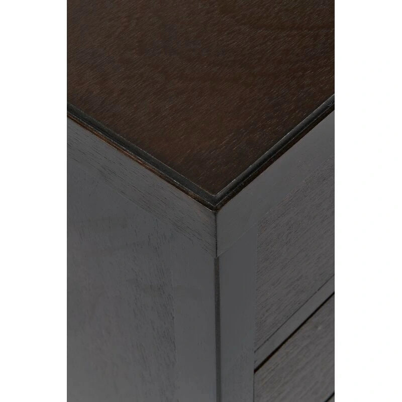 Painted Wood Storage Nightstand With Drawers