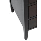 Painted Wood Storage Nightstand With Drawers